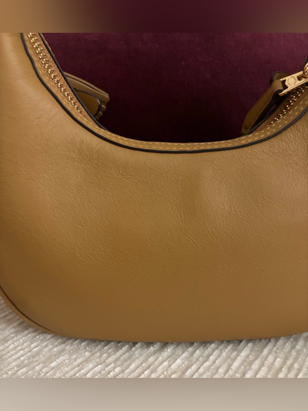 Coach Carmen Mini Crossbody Bag Butterfly Appliqué Leather Brown Gold - Picture 7 of 16